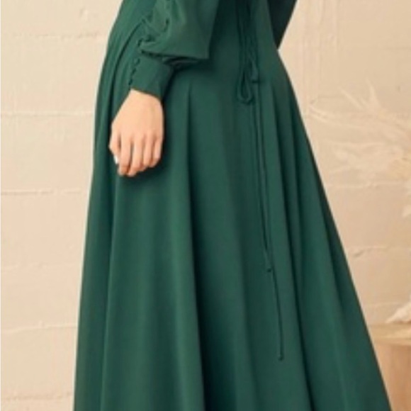 Lulu's Deep Emerald Wrap Maxi Dress - Picture 2 of 9